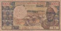 Congo Republic 1000 Francs - Makoko I - Pointe Noire - ND - Série B.4 - VG to F - P.3b
