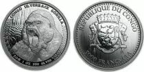 Congo Republic 5000 CFA Gorilla - Oz Silver 2015