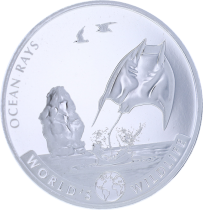 Congo Republic Manta ray - Silver 1 ounce 2023