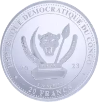 Congo Republic Manta ray - Silver 1 ounce 2023