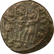 Constantine I - Nummus, Soldiers & Standard with Chrism - 337 Lugdunum