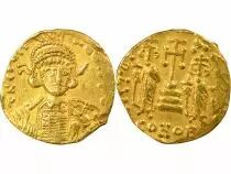 Constantine IV - Gold Solidus, Class IIIa - 674 / 681 Constantinople