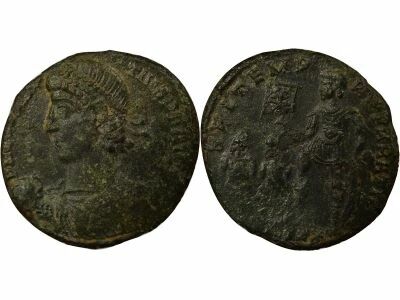 Constantius II - Maiorina, Emperor & Captives - 348 / 351 Constantinople