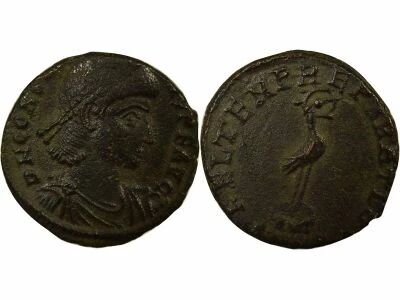 Constantius II - Nummus, Phoenix on Globe - 349 Nicomedia