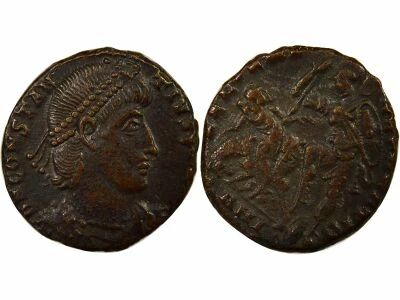 Constantius II - Nummus, Soldier spearing Horseman - 355 / 361 Antioch