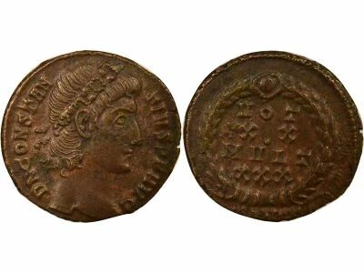 Constantius II - Nummus, Twenty-Year Wishes - 347 / 348 Constantinople