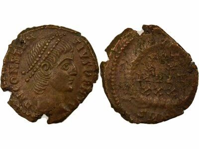 Constantius II - Nummus, Twenty-Year Wishes - 347 / 348 Cyzicus