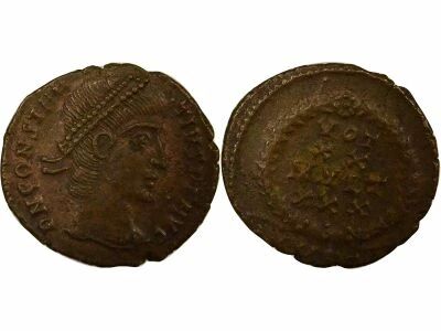 Constantius II - Nummus, Twenty-Year Wishes - 347 / 348 Cyzicus