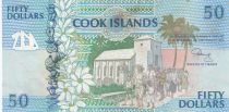 Cook Islands 50 Dollars - Church and worshippers - 1992 - Serial AAA