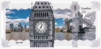 Cook Islands London - Skyline collection -1 Dollar Silver Colour 2017