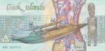 Cookinseln 3 Dollars - Boat - Shark - 1987 - Serial AAS - Low number - P.3