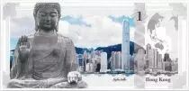 Cookinseln Hong Kong - Skyline collection -1 Dollar Silver Colour 2017