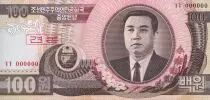 Corea 100 won - Kim Il Sung - Specimen - 1922 - P.43s