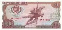 Corea del Norte 10 won - Statue Chollima - Factory - 1978 - P.20d