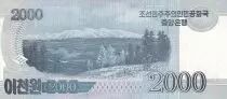 Corea del Norte 2000 Won - House - Mountain - 2008 - UNC - P.65