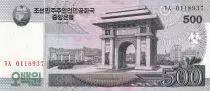 Corea del Norte 500 Won - Arch - 2008 - UNC - P.60