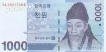 Corea del Sur 1000 Won - Yi Hwang - (ND) 2007 - P.57 - Serial BA