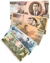 Corea Set of 5 specimen banknotes of North Corea - 1992
