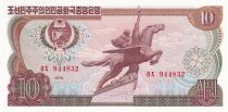 Corée du Nord 10 won - Statue Chollima - Usine - 1978 - P.20d