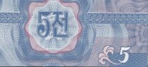 Corée du Nord 5 Chon Bleu - 1988