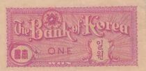 Corée du Sud 1 won - Motif - Emblème de la Banque de Corée - 1953