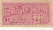 Corée du Sud 1 won - Motif - Emblème de la Banque de Corée - 1953