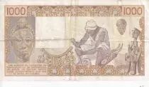 Costa de Marfil 1000 Francs - Woman - 1989 - Lettre K (Senegal) - Serial D.022 - P.707Ki
