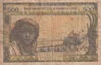 Costa de Marfil 500 Francs - Farmers - ND (1959-1964) - A (Ivory Coast) - Serial E.30 - F - P.102Af