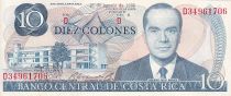 Costa Rica 10 Colones - Rodrigo Facio Benes - 1985 - Serial D - P.273b
