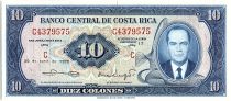 Costa Rica 10 Colones, Rodrigo Facio Benes - 1970
