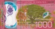 Costa Rica 1000 Colones -  Braulio Carrillo Colina - Cerf - Polymer - 2019 - NEUF - P.NEW