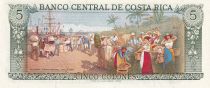 Costa Rica 5 Colones - Rafael Y. Castro - National Theatre scene - 1992 - Serial D - P.236e