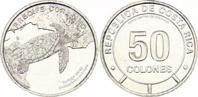 Costa Rica 50 Colones - Tortue - 2023