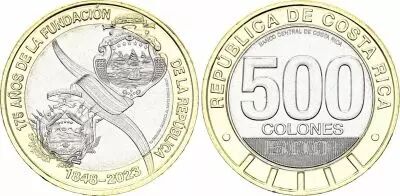 Costa Rica 500 Colones 175 years of the First Republic of Costa Rica 2023 - SPL