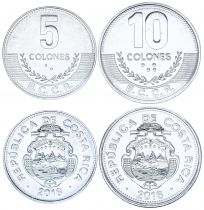 Costa Rica Série 2 monnaies - 5 et 10 Colones 2016 - FDC