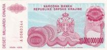 Croacia 10 000 000 000 Dinara - Coat of arms - fortress of knin - 1993 - A serie