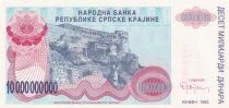 Croacia 10 000 000 000 Dinara - Coat of arms - fortress of knin - 1993 - A serie