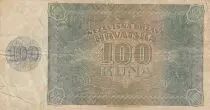 Croacia 100 Kuna 1941 - Blue-grey, arms - Serial G4518808