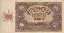 Croacia 1000 Kuna - Young girl - Mountains - 26-05-1941 - Serial B