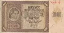 Croacia 1000 Kuna - Young girl - Mountains - 26-05-1941 - Serial C
