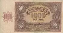 Croacia 1000 Kuna - Young girl - Mountains - 26-05-1941 - Serial N