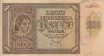 Croacia 1000 Kuna - Young girl - Mountains - 26-05-1941 - Serial P