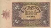 Croacia 1000 Kuna - Young girl - Mountains - 26-05-1941 - Serial P