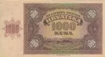 Croacia 1000 Kuna - Young girl - Mountains - 26-05-1941 - Serial S