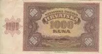 Croacia 1000 Kuna - Young girl - Mountains - 26-05-1941 - Serial U