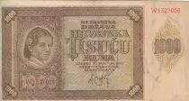 Croacia 1000 Kuna - Young girl - Mountains - 26-05-1941 - Serial W