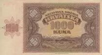 Croacia 1000 Kuna - Young girl - Mountains - 26-05-1941 - Serial X