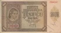 Croacia 1000 Kuna - Young girl - Mountains - 26-05-1941 - Serial Z