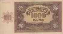 Croacia 1000 Kuna - Young girl - Mountains - 26-05-1941 - Serial Z
