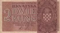 Croacia 2 Kune - Brown - 1942 - Serial AI - P.8b